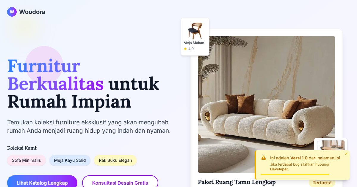 Tampilan Woodora